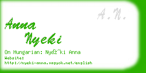 anna nyeki business card